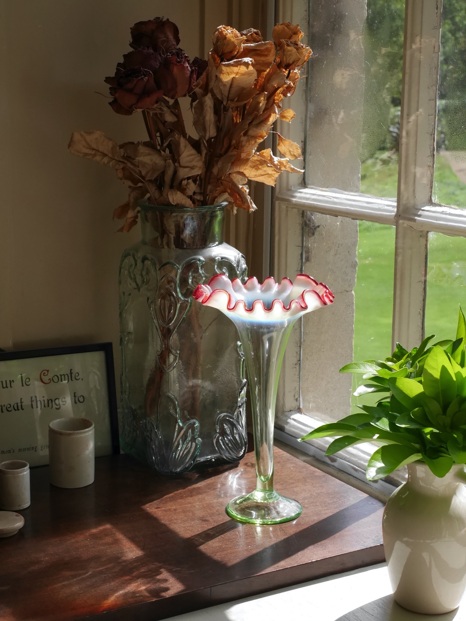 国内運費免費 ヴァセリンガラス 花瓶 オブジェ 花瓶