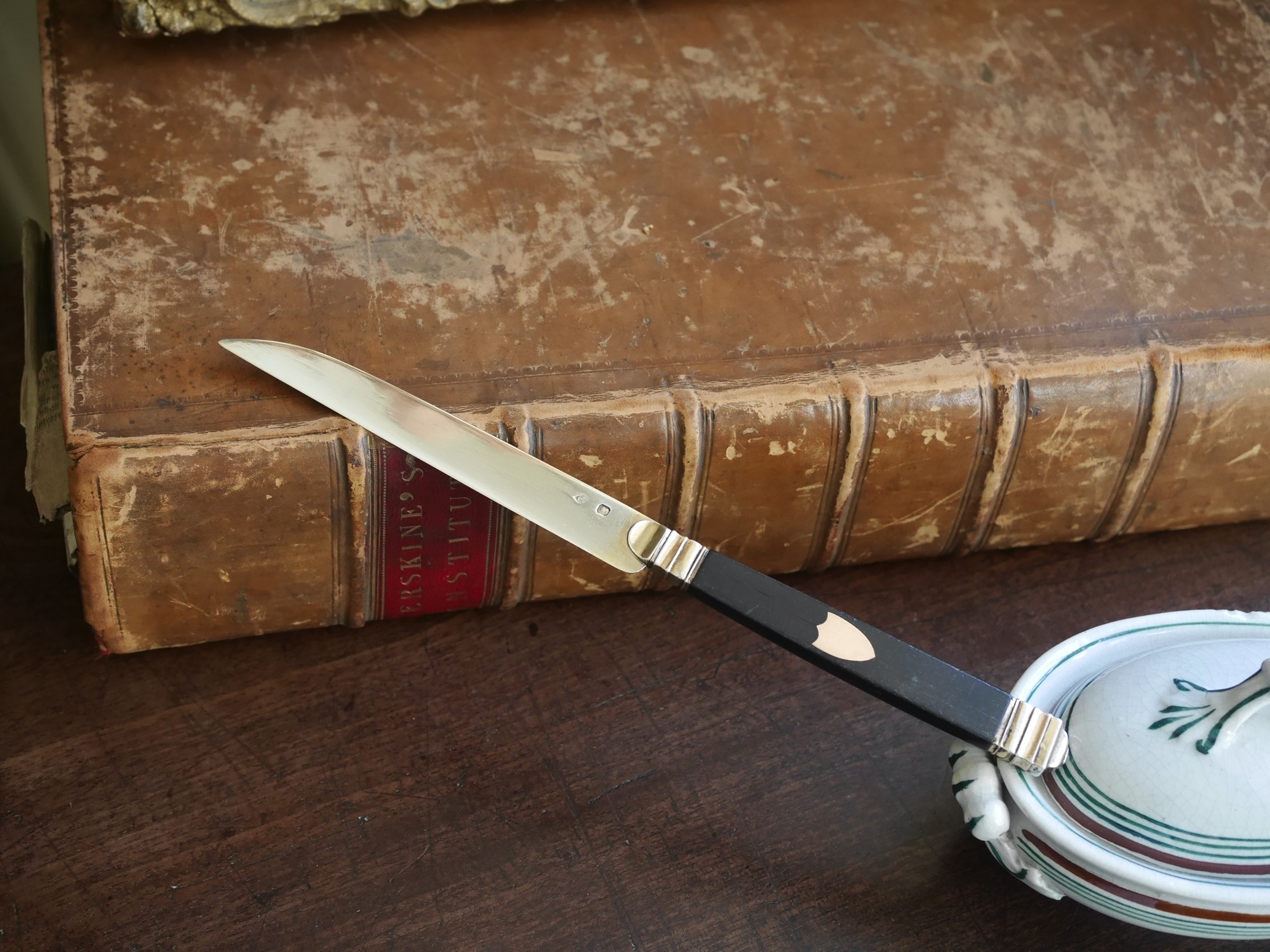 シルバーと黒檀のナイフ(19世紀) - Burghley Antiques