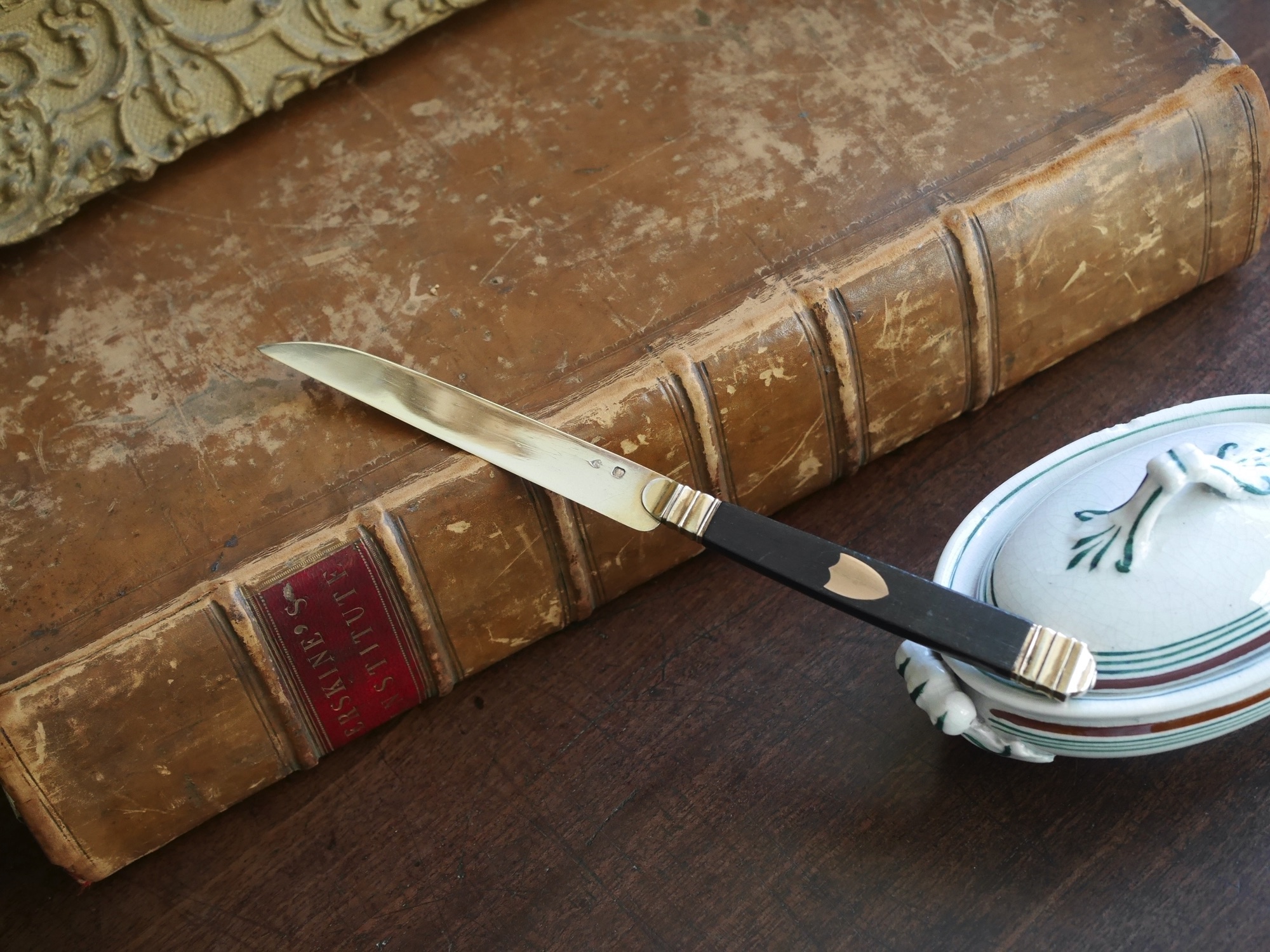 シルバーと黒檀のナイフ(19世紀) - Burghley Antiques
